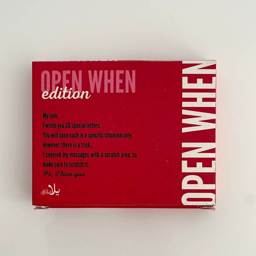 OPEN WHEN